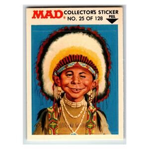 MAD Alfred E Neuman 1983 Fleer #25 Sticker Collector